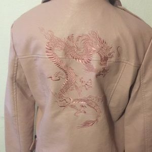 Juniors Love Tree Dragon Moto Jacket L
